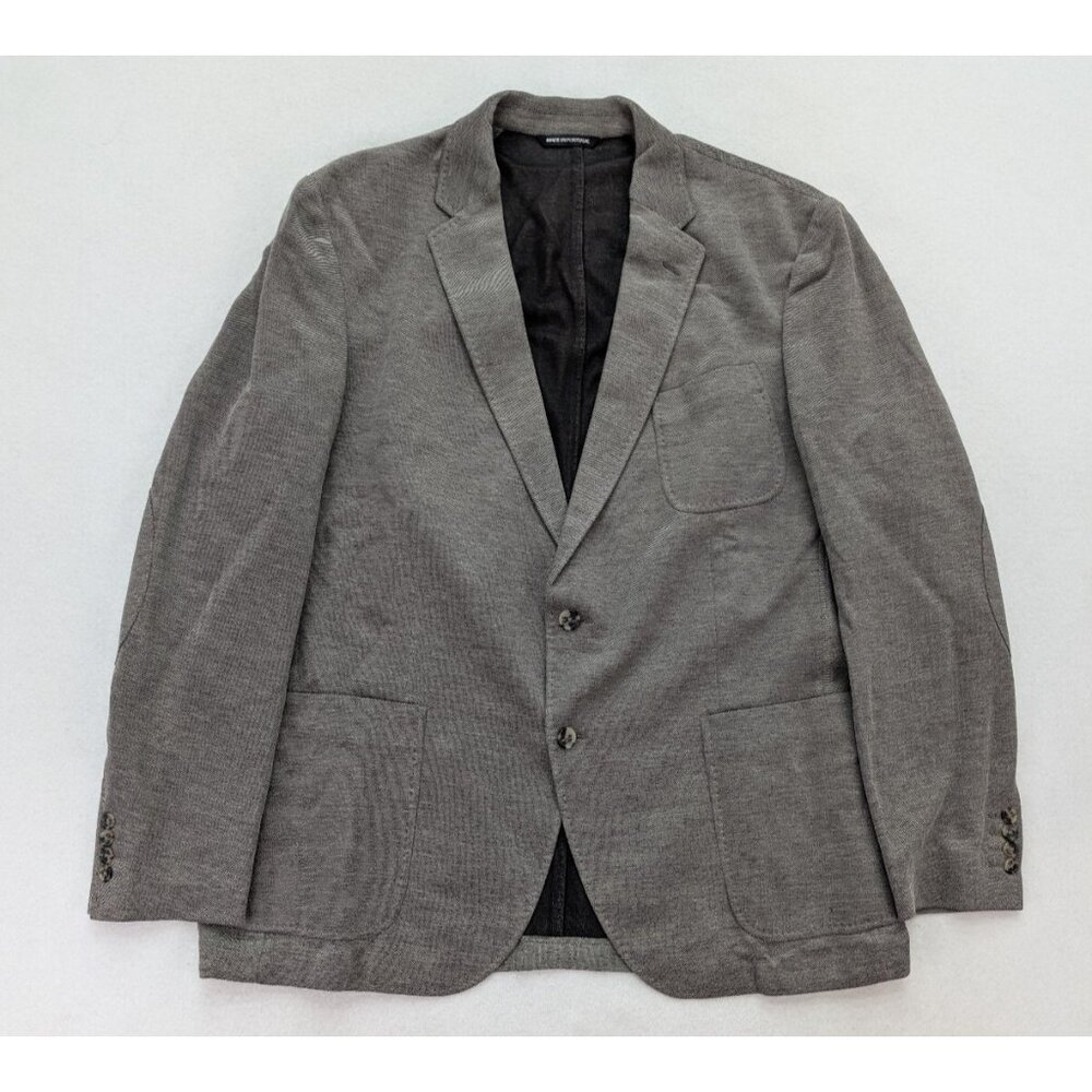 Riviera Red Men's Blazer Jacket Sport Coat Size 46L Beige Stretch Knit Cotton